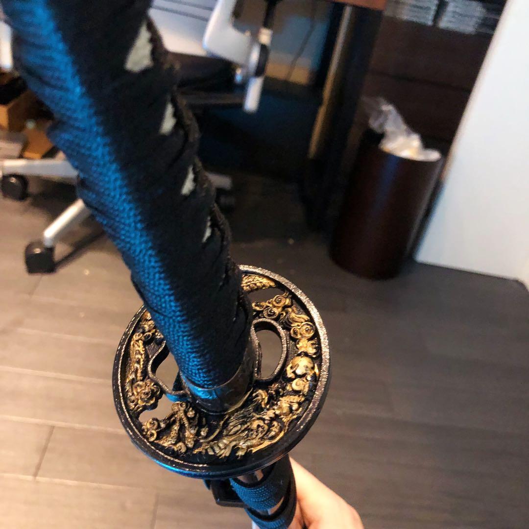 高級模造刀　太刀　本研波刃　合金　居合刀