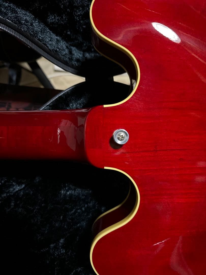 HISTORY セミアコースティックギター 赤