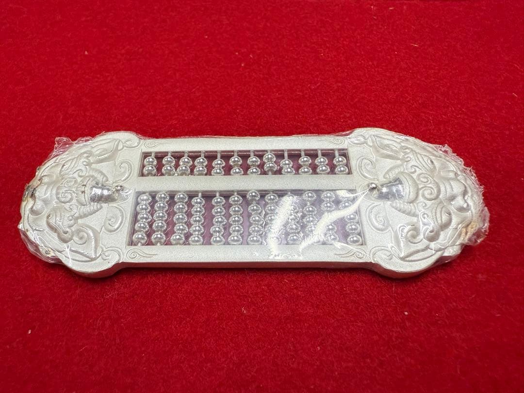 や*だ様 中国 千足銀 算盤 重量58.77g そろばん 算盘