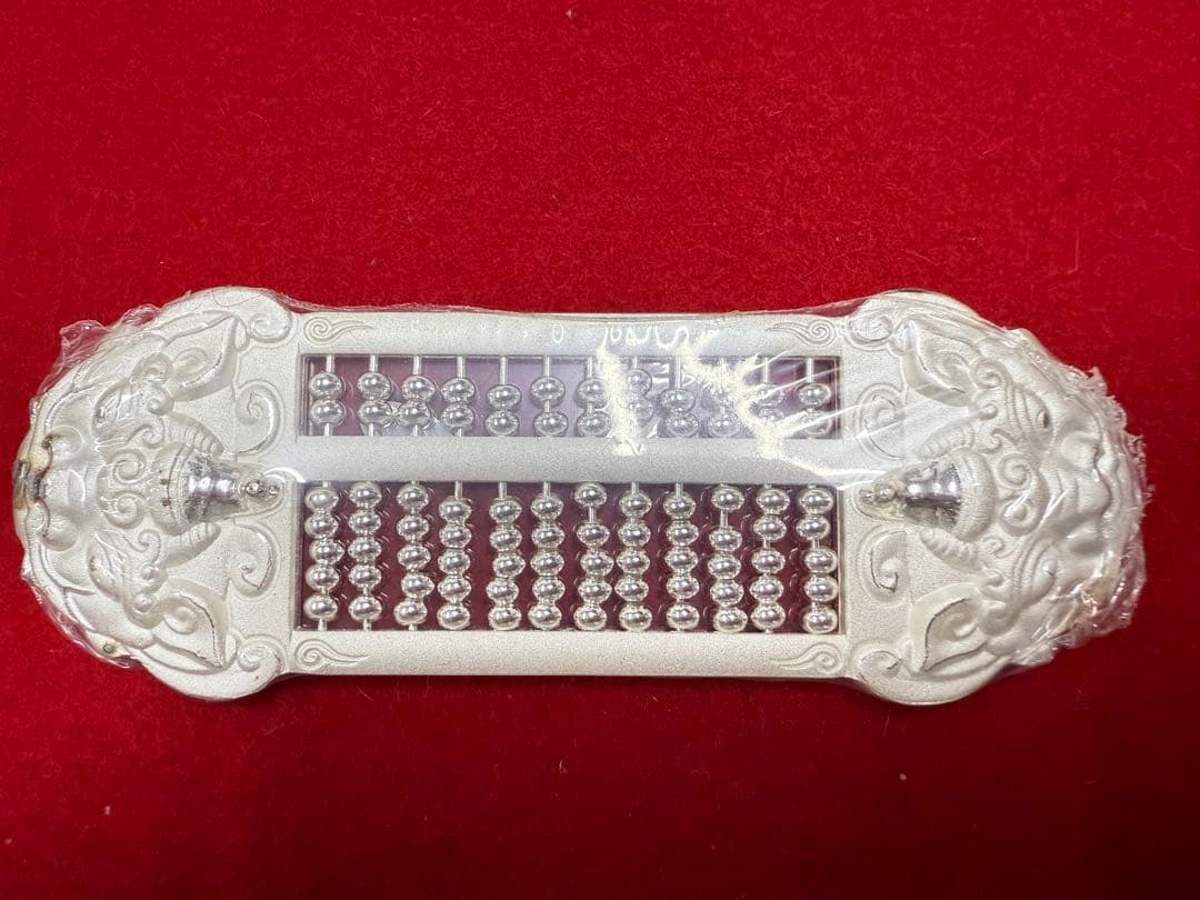 や*だ様 中国 千足銀 算盤 重量58.77g そろばん 算盘