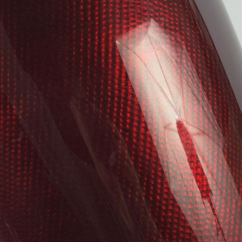 七宝焼　赤透釉　四君子文　花瓶　高さ約31㎝　V　9737A