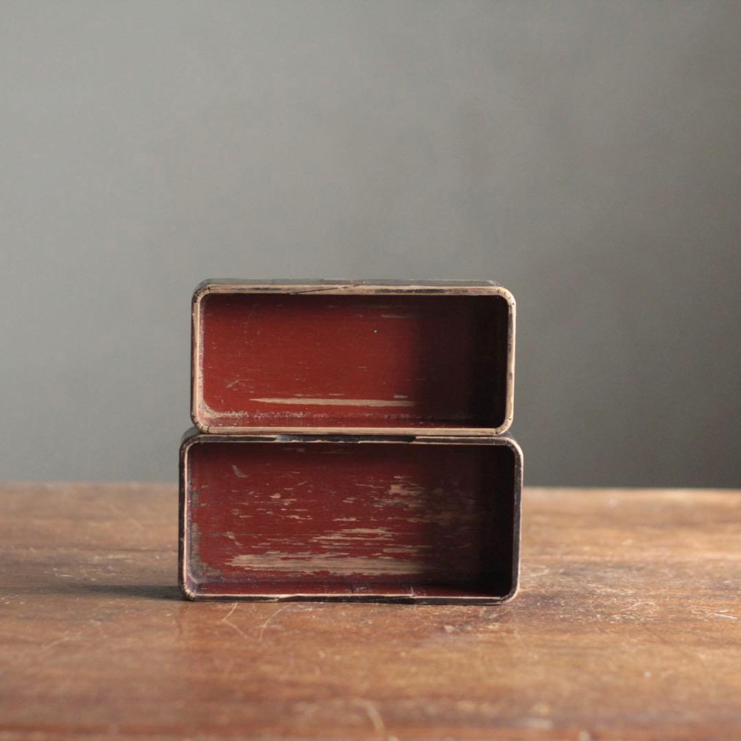 古い 木箱 弁当箱 古道具 アンティーク オブジェ