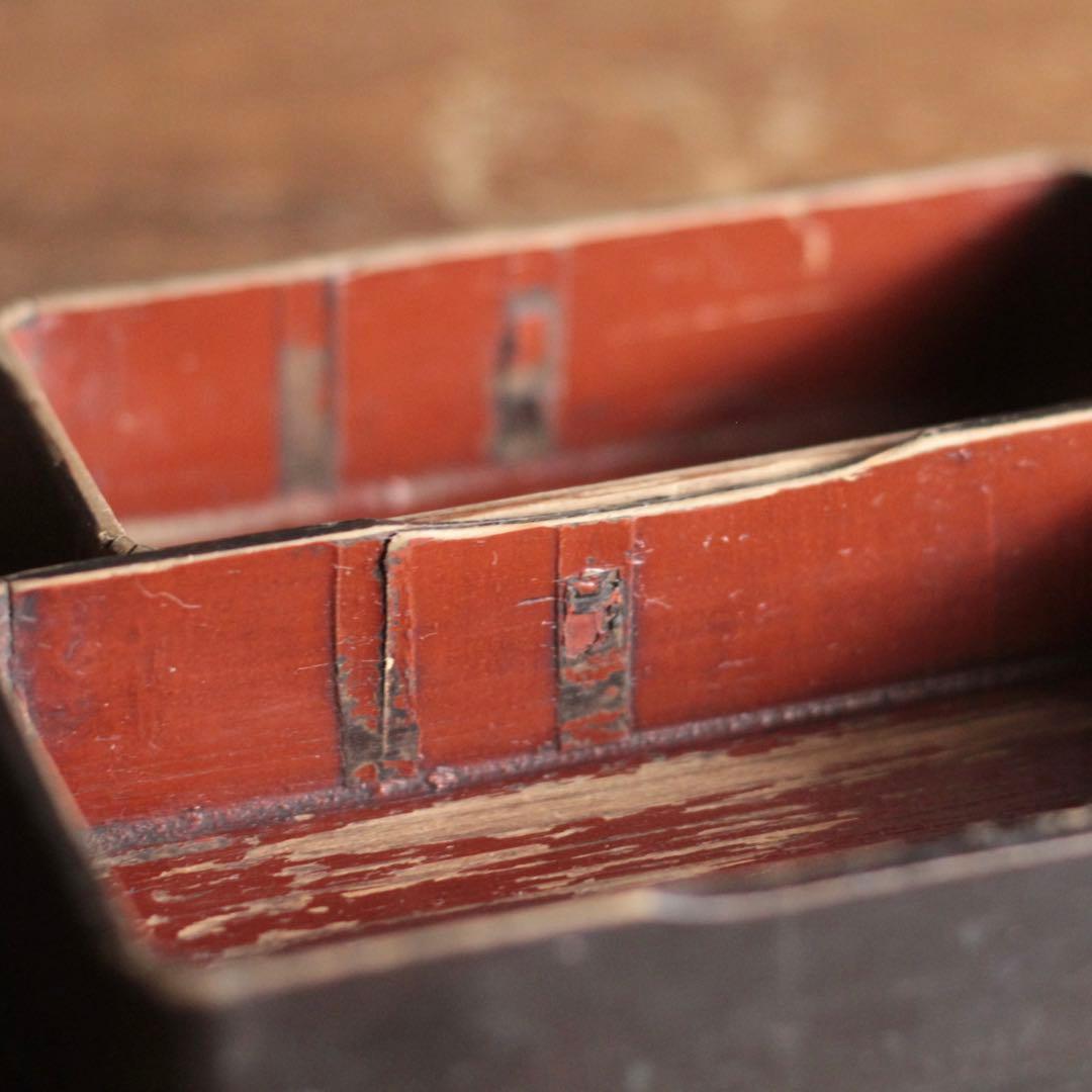 古い 木箱 弁当箱 古道具 アンティーク オブジェ