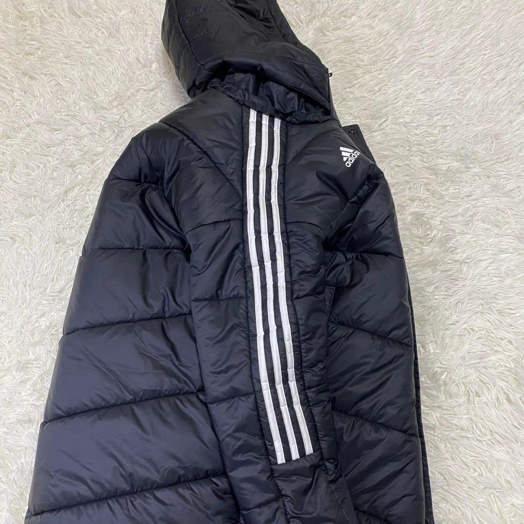 【美品】adidas ダウンコート ベンチコート ブラック ec9209