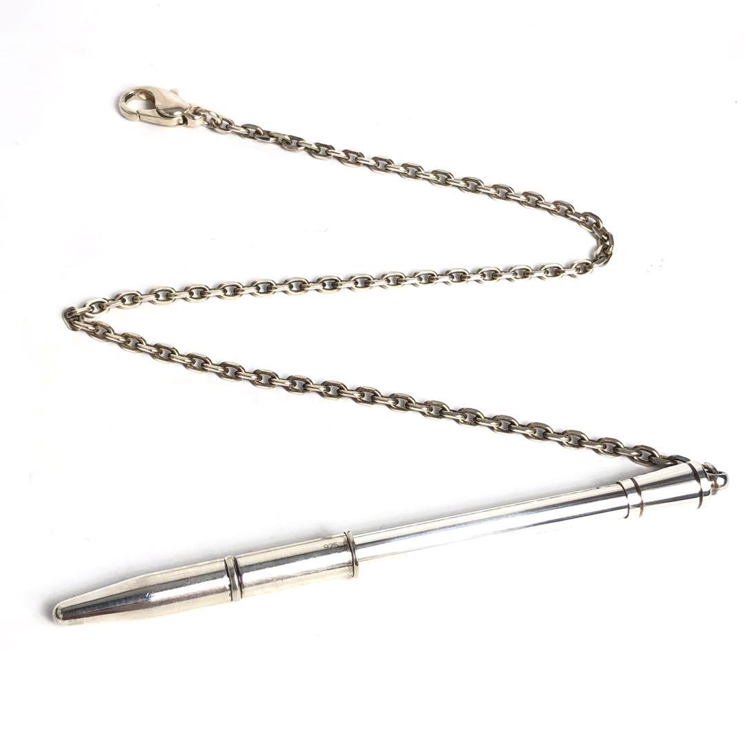 HERMES エルメス ボールペン アジェンダ用 チェーン付き シルバー925