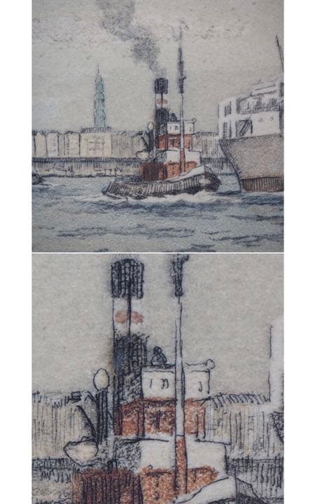 送料無料 19世紀末～20世紀初　銅板画　直筆サイン