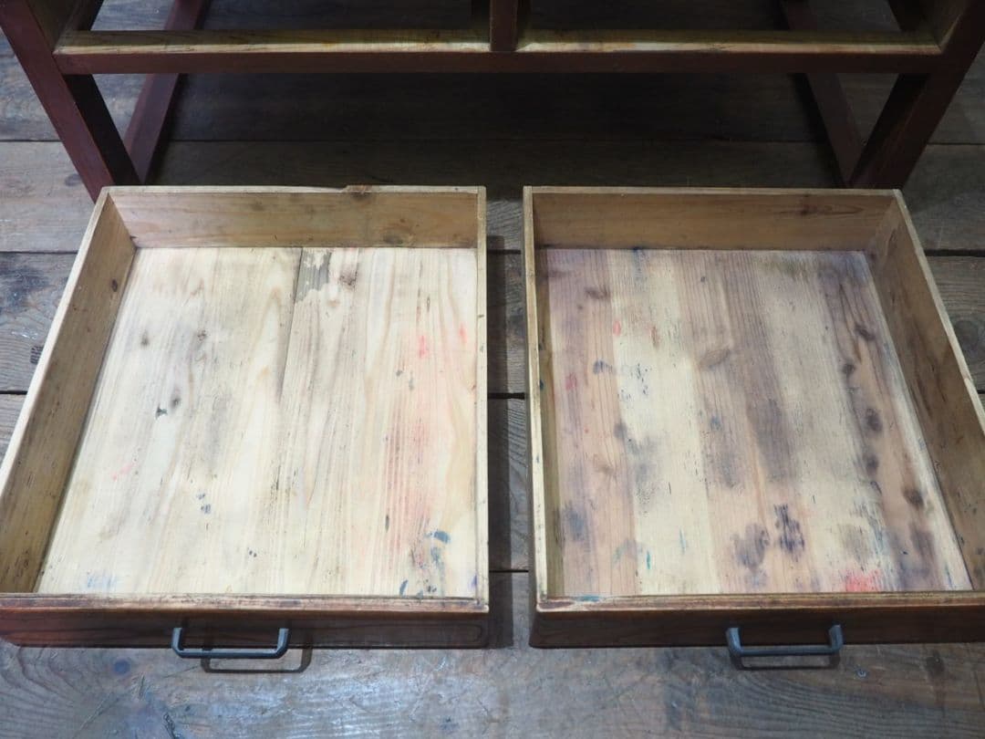 1207 アンティーク　文机　ローテーブル　座卓　ちゃぶ台 レトロ　展示台　引出