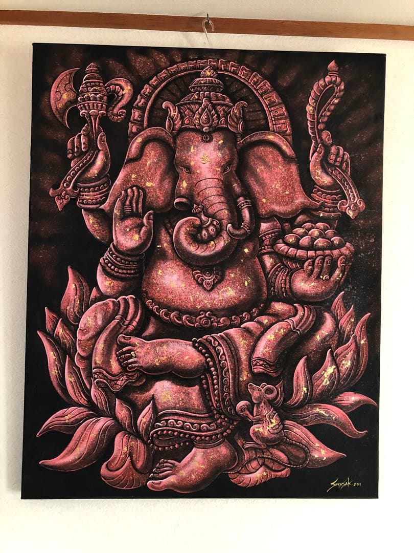 ガネーシャ　油画