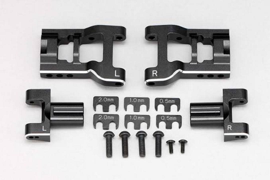 ヨコモ YD-2用 可変式リヤショートH アームセット (アルミ製・面取加工済)