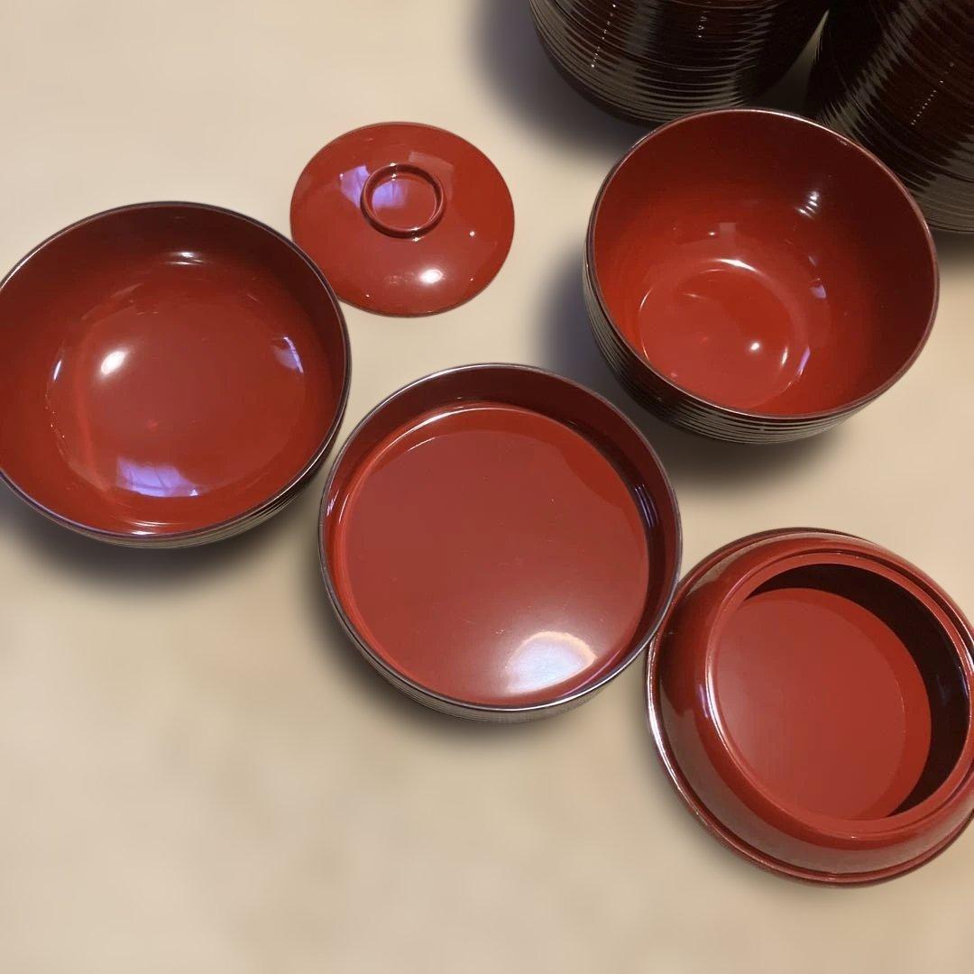 信玄弁当　留塗　懐石道具　三段弁当　６客