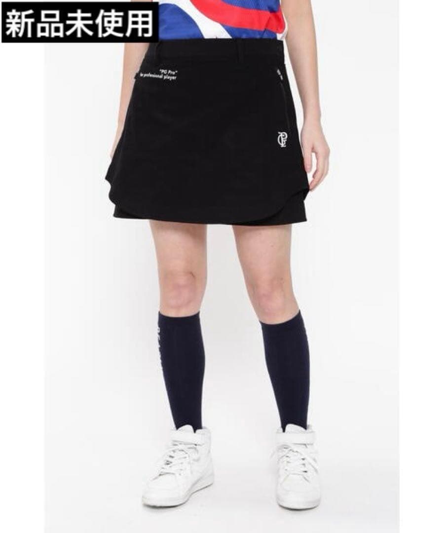 PEARLY GATES SOLOTEX ニットパネルジャガード スカート