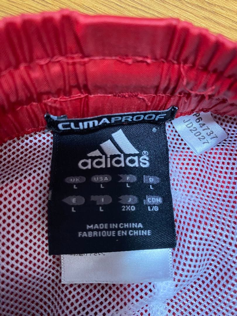 が*る様 アディダスプロフェッショナル ウインドブレーカーセットアップ 赤・白・