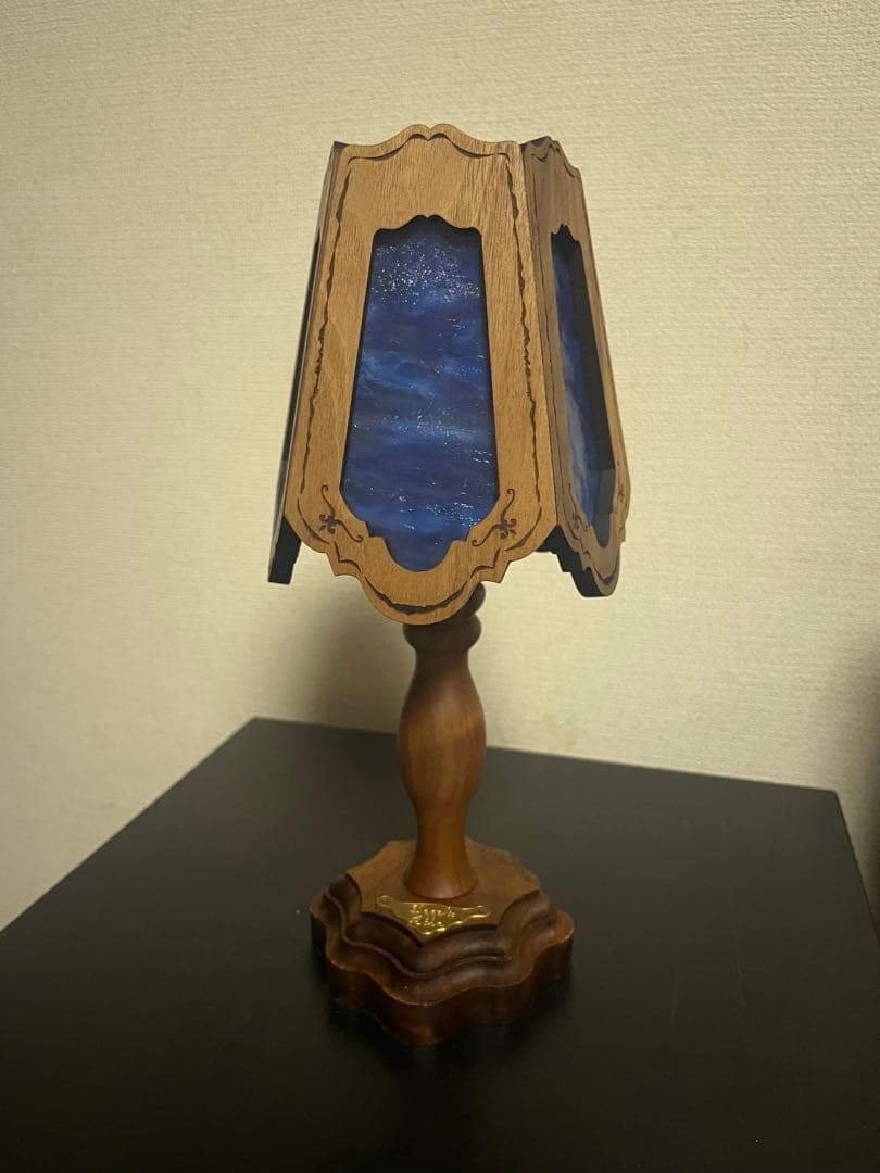 ダップルグラスシェード【ウォールナット】ブルーマーブルパープル　ケース付き