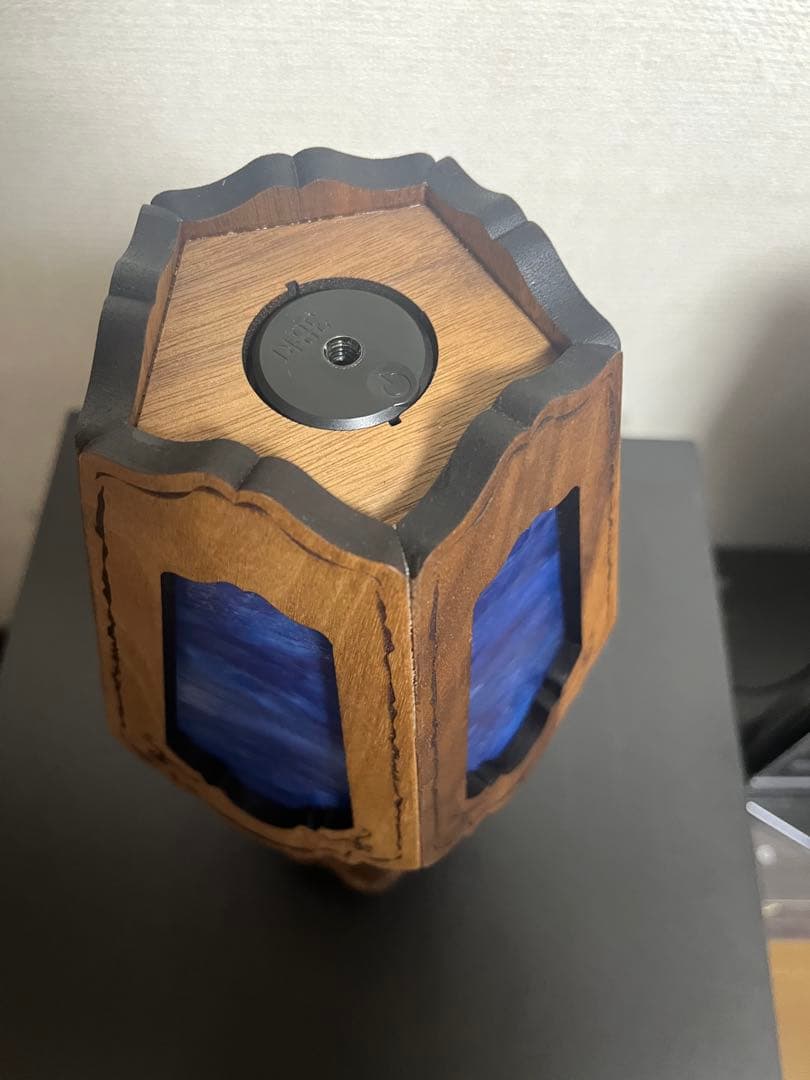 ダップルグラスシェード【ウォールナット】ブルーマーブルパープル　ケース付き