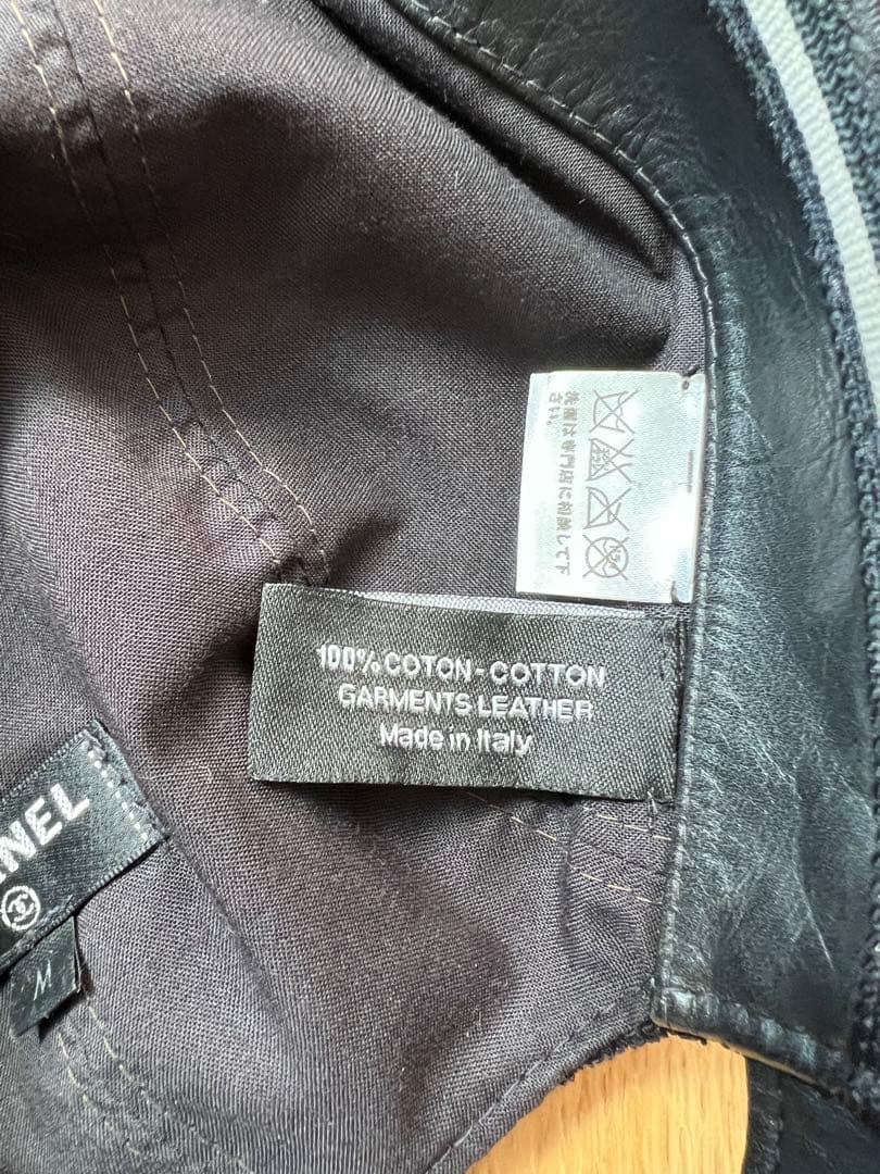 CHANEL 黒 タオル生地 キャップ M