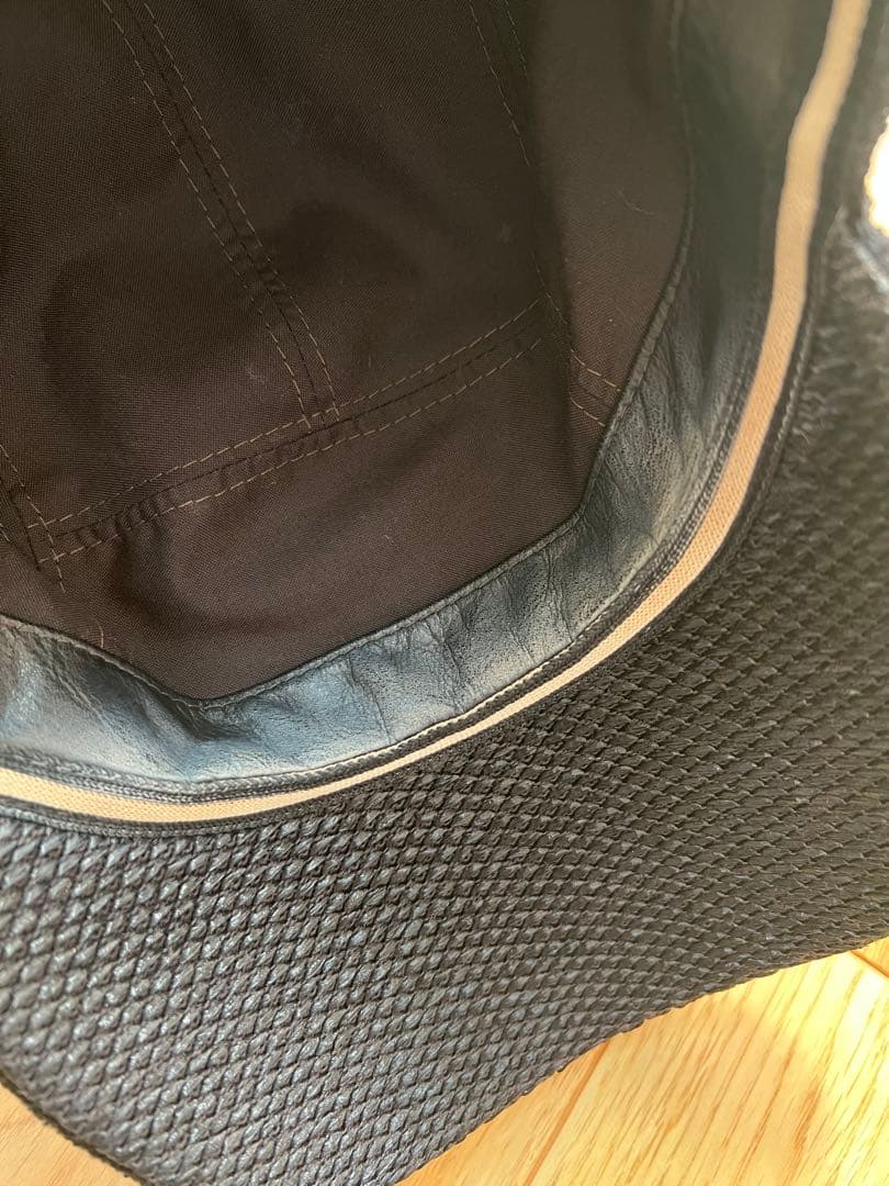 CHANEL 黒 タオル生地 キャップ M