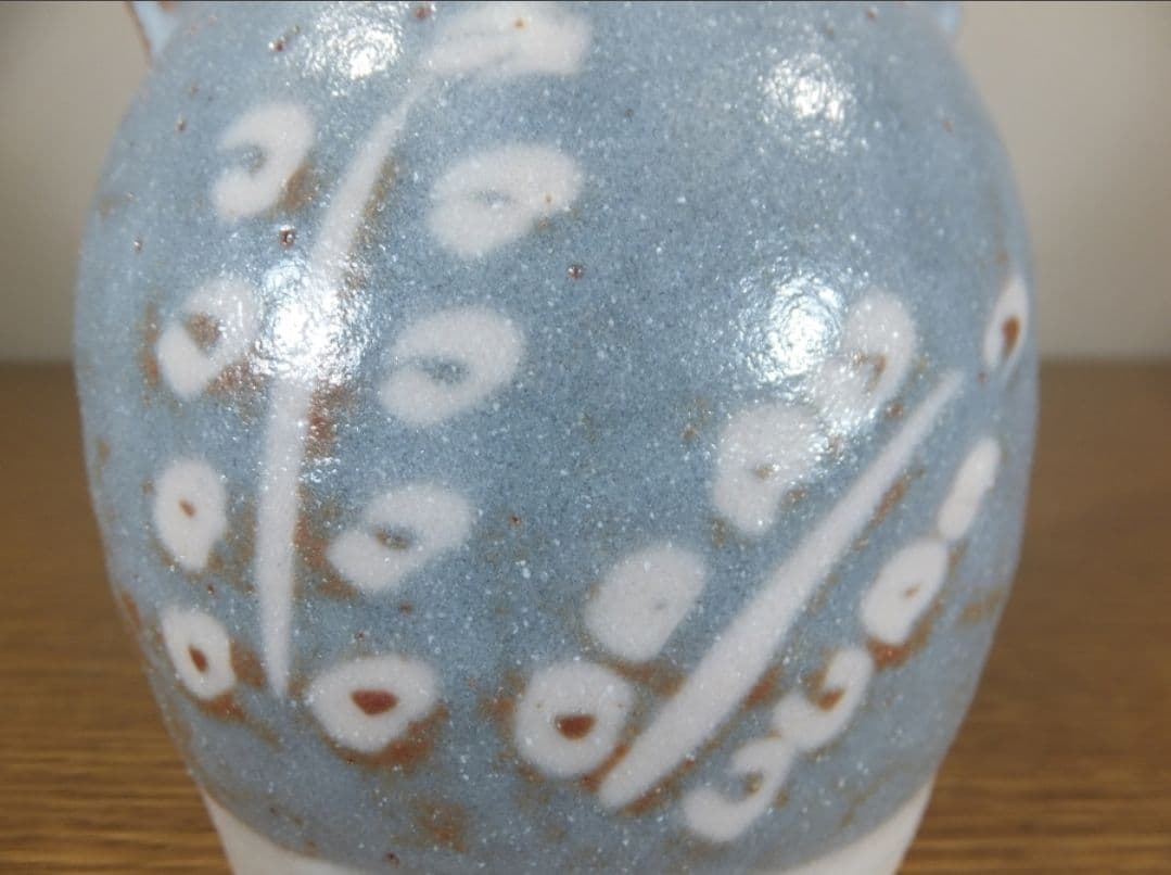 真作保証 藤原敬介 (恭助) 自作 鼡志野茶入 県指定無形文化財 岡山県