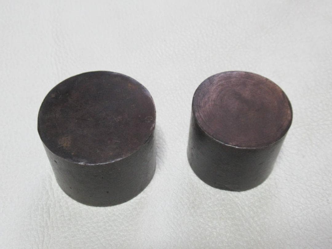 ◆希少 美品 1920年頃(大正時代)！円柱鉄製ボタン(釦)の金型『丹』大小二つ