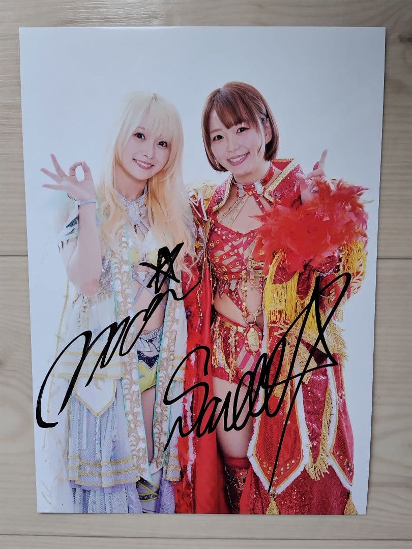 Sareee選手　なつぽい選手　サイン入りポートレート STARDOM