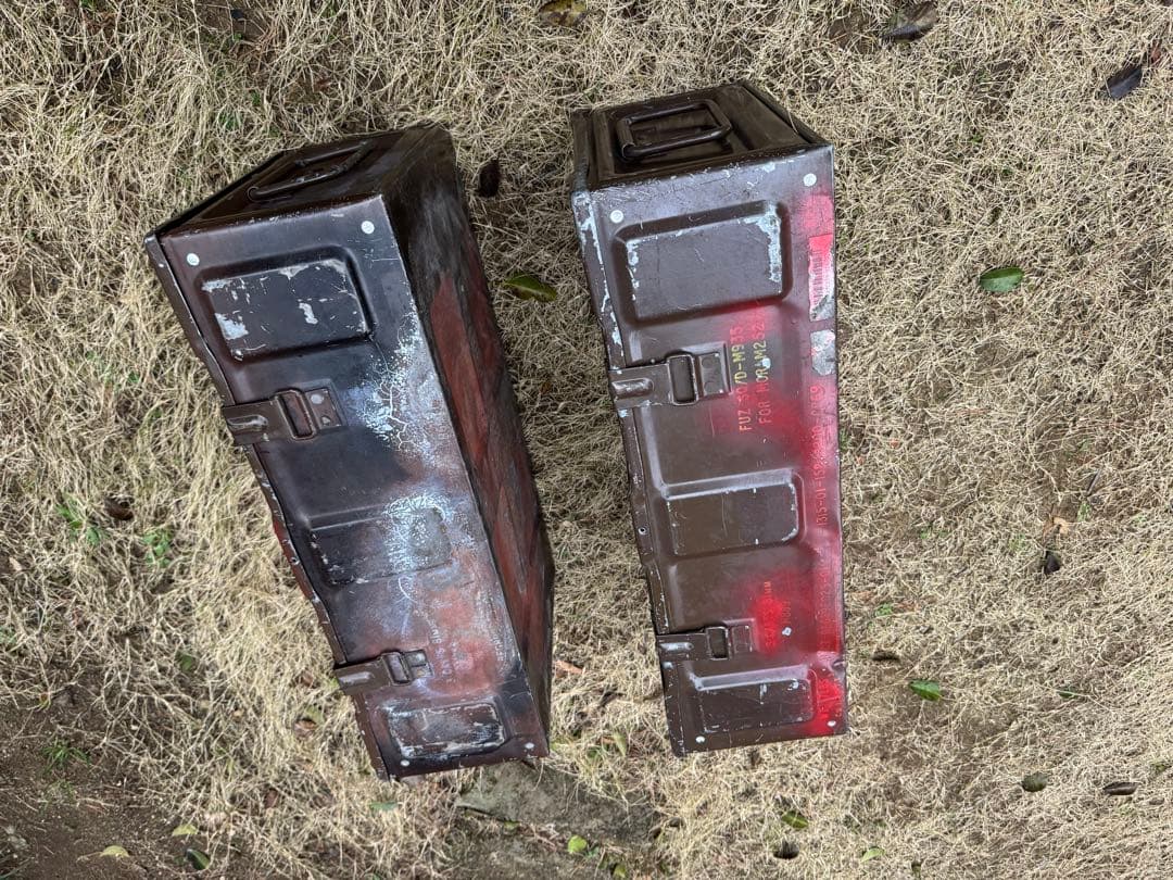 希少！　米軍放出品　ヴィンテージ　アンモボックス　スチール製　2個セット