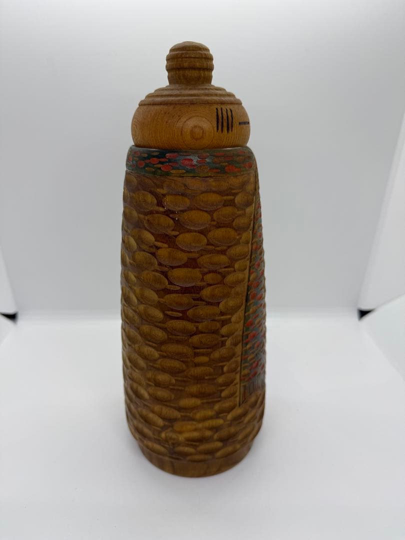 木製 こけし人形 伝統的デザイン 創作こけし　作者あり