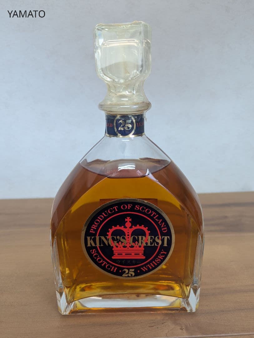 キングスクレスト 25年 スコッチウイスキー デキャンタ ボトル 袋付き