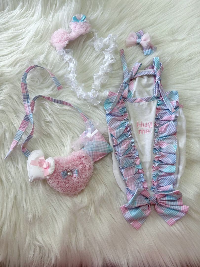 CandyBuppie 犬服 リボン ヘッドドレス チョーカー ドッグウェア