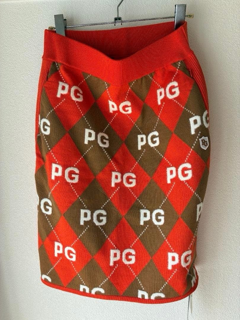 【新品】パーリーゲイツ レディース　ニットスカート　アーガイル柄