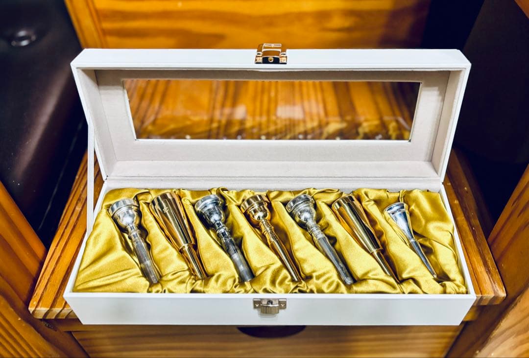 【新品】トランペット&ホルンマウスピース収納ボックスケース（保管用）