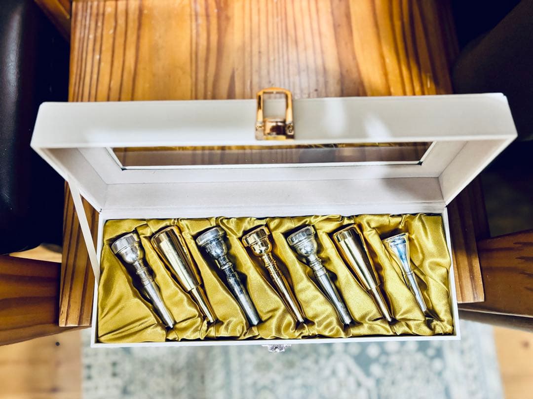 【新品】トランペット&ホルンマウスピース収納ボックスケース（保管用）