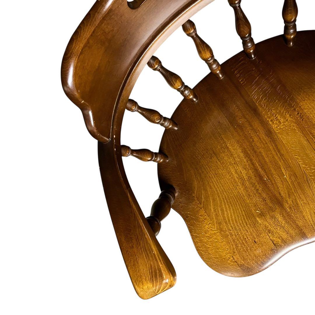 【送料無料】飛騨産業 キツツキ ウィンザーチェア アームチェア アンティーク ②