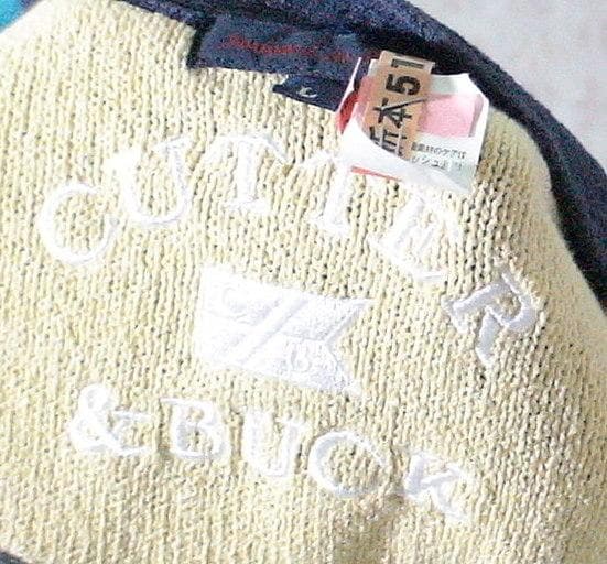 3545　CUTTER&BUOK メンズ　ニットベスト　紺Ｘ緑Ｘベージュ　Ｌ