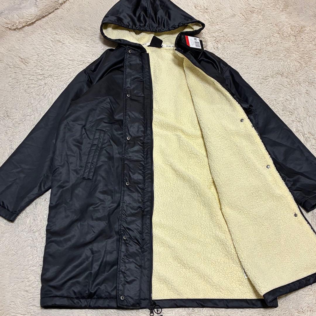 NIKE 【未使用タグ付】 ベンチコート 黒 ブラック ボア Lサイズ