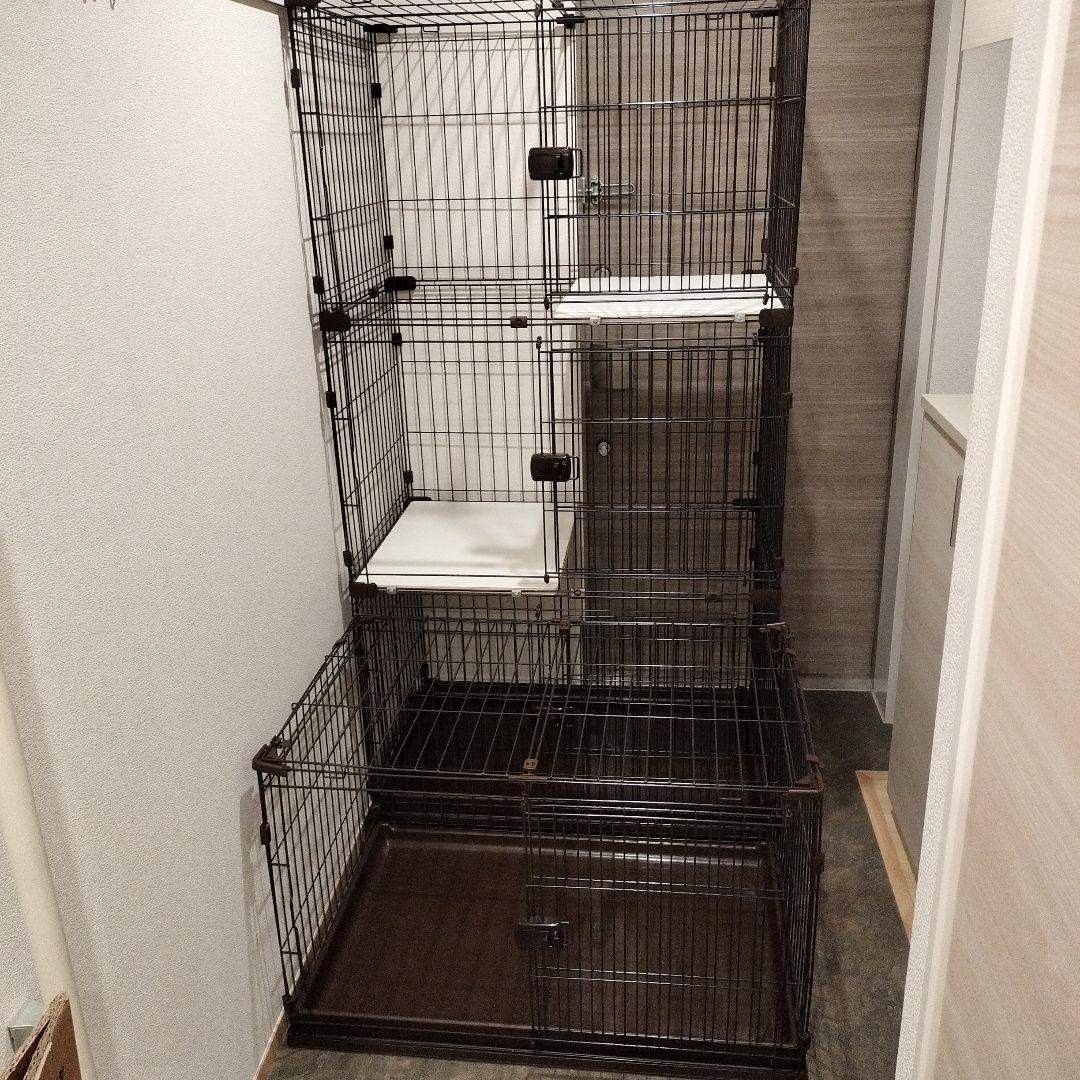 キャットケージ　棚付き