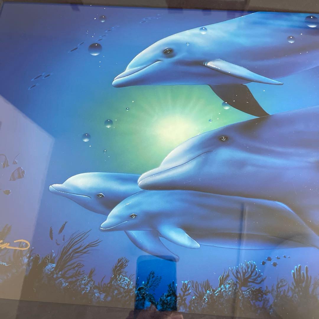 クリスチャン・ラッセン　版画　「ポイント　オブ　ライト」 ミクスドメディア