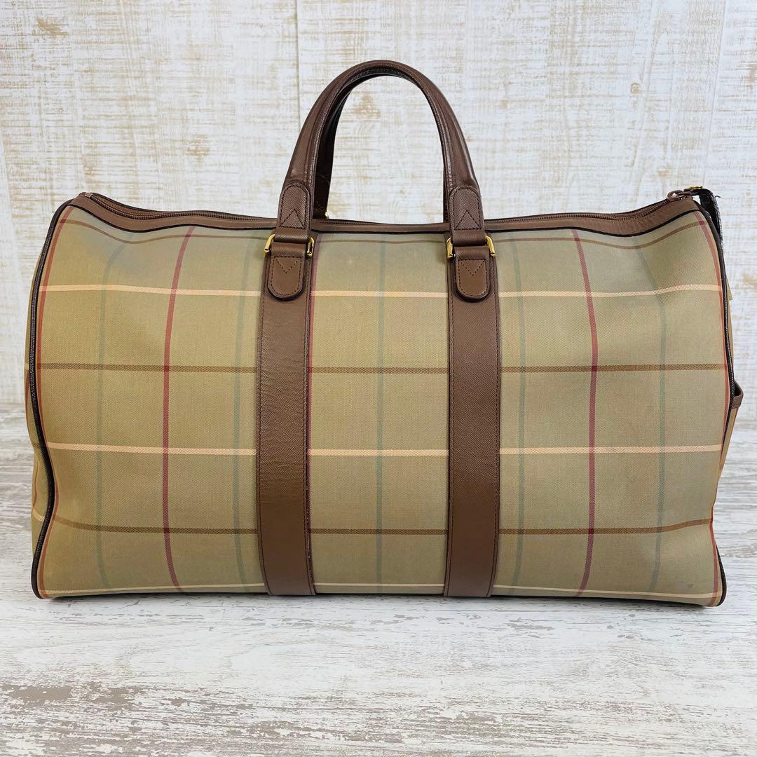 Burberrys バーバリー ボストンバッグ チェックビンテージ 南京鍵付き