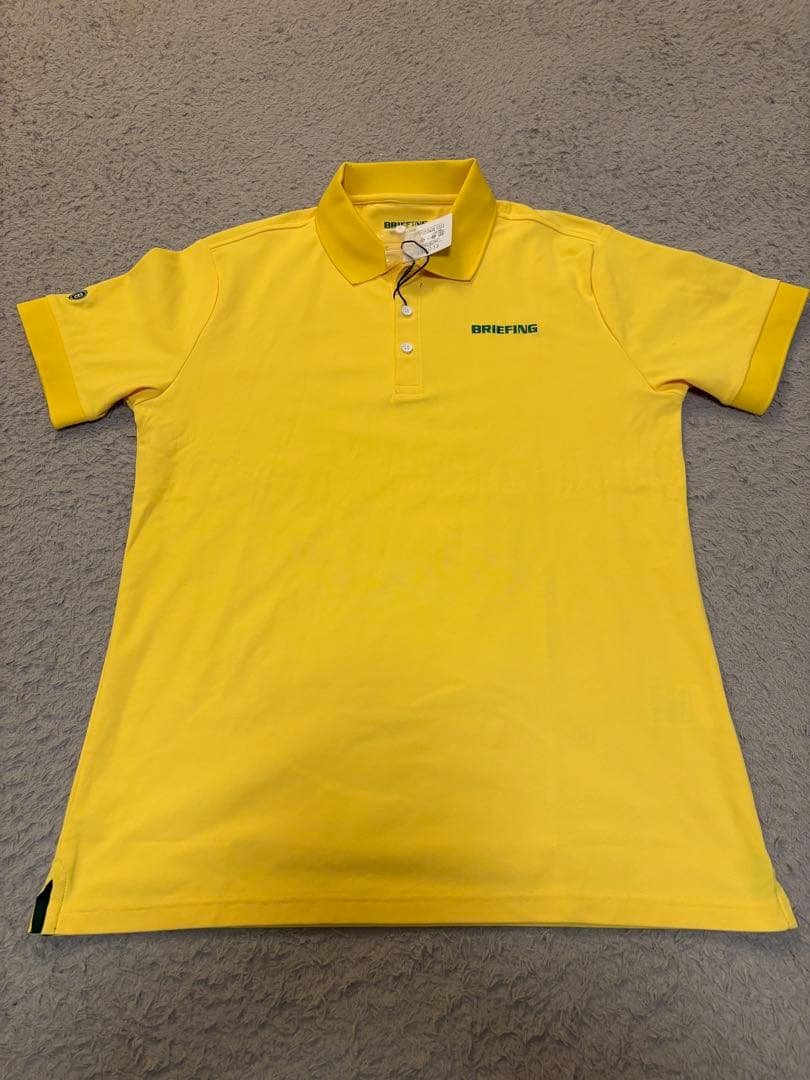 新品　ブリーフィング　ポロシャツ　イエロー ポロシャツ Lサイズ　ポリエステル
