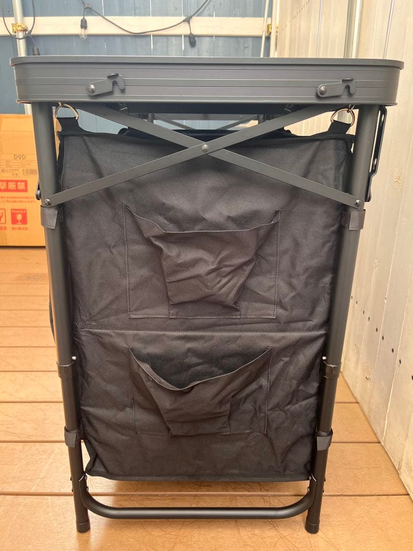 DOD クッキングキング キッチンテーブル 耐熱メッシュ 収納棚付き