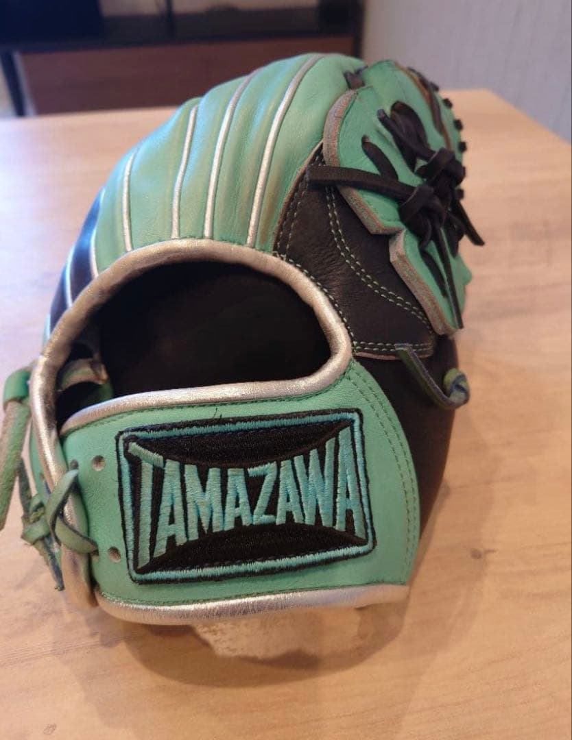 TAMAZAWA 軟式グローブ エメラルドグリーン/黒