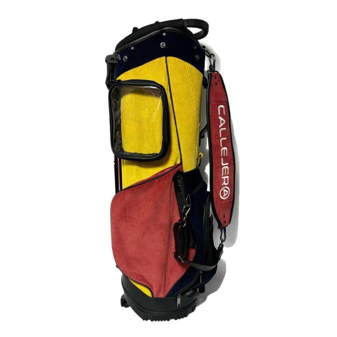 新品 ガジェヘラ ゴルフ コーデュロイ キャディー バッグ イエロー