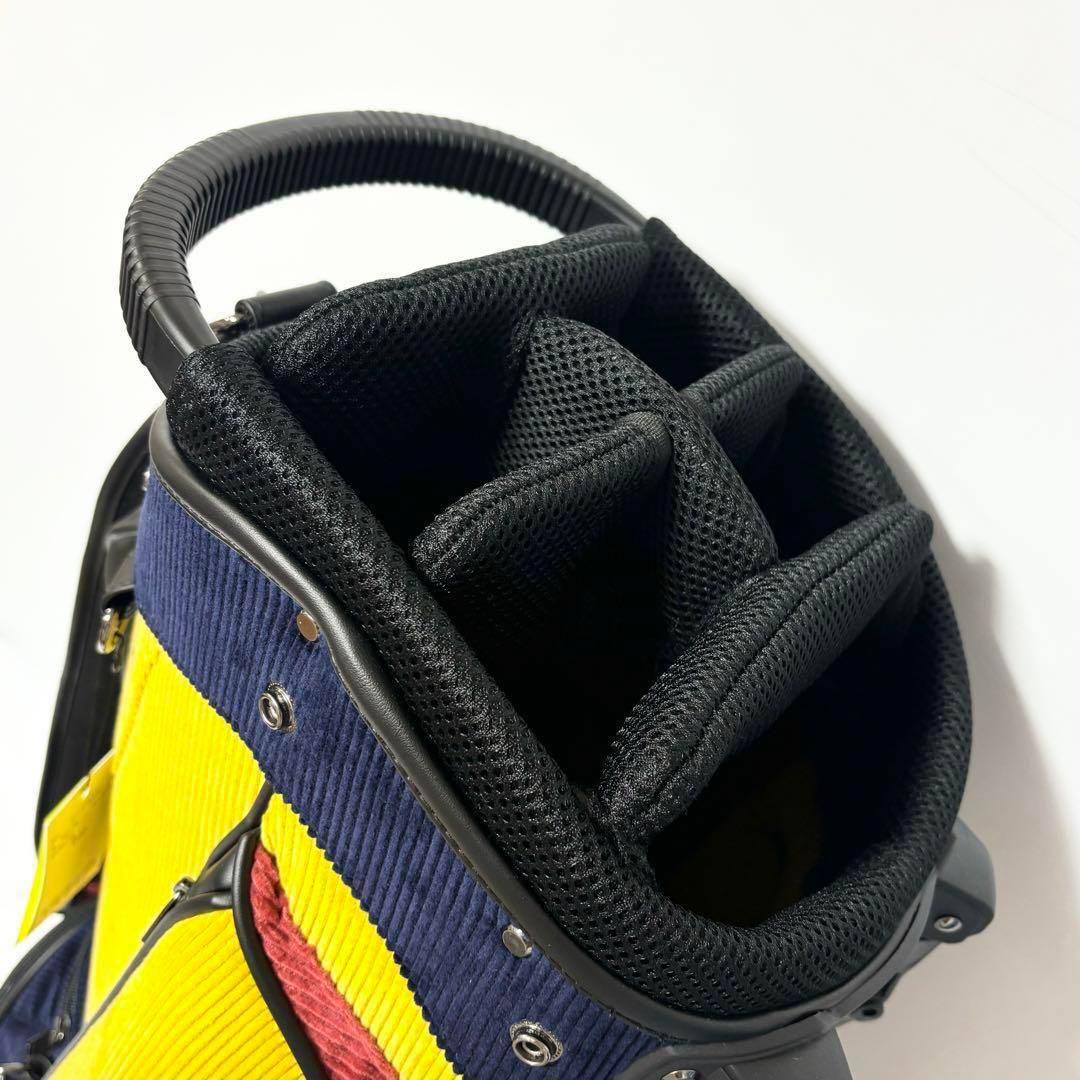 新品 ガジェヘラ ゴルフ コーデュロイ キャディー バッグ イエロー