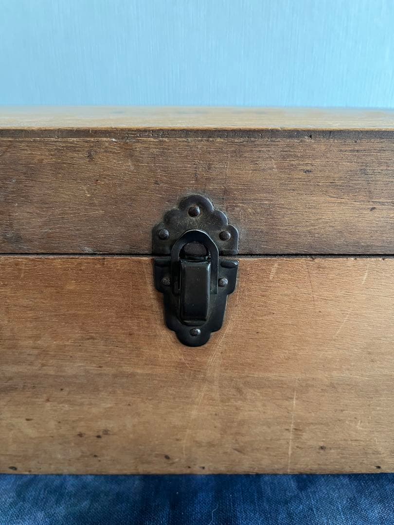 アンティーク雑貨 france vintage stencil wood box