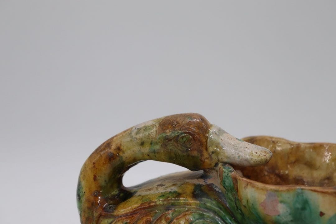 中国　唐三彩　鴨　送料込み250830