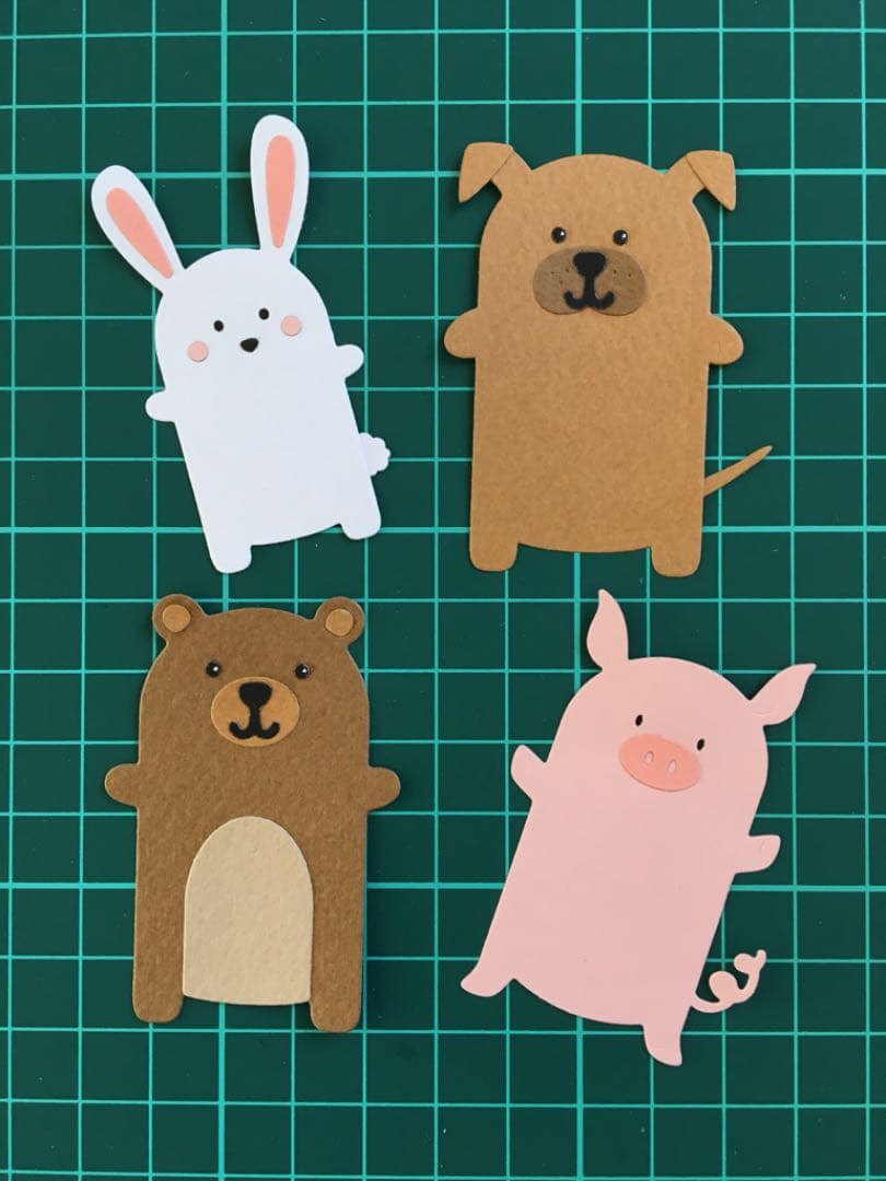 ◆オーダー用◆ダイカット アニマル うさぎ ブタ クマ 犬