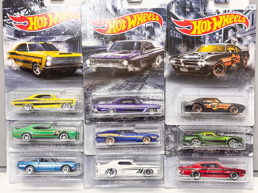 ホットウィール★ AMERICAN STEEL ★アメリカン スチール ★ 9台