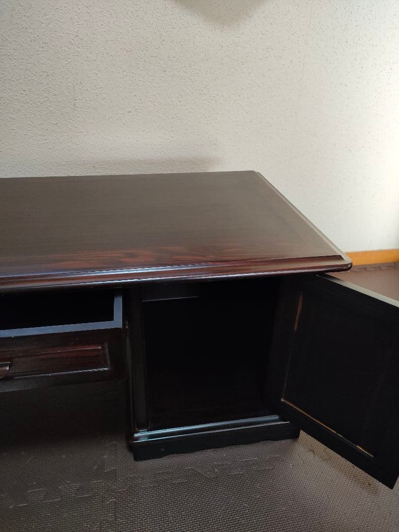 最高峰　紫檀　木製文机 ダークブラウン アンティーク