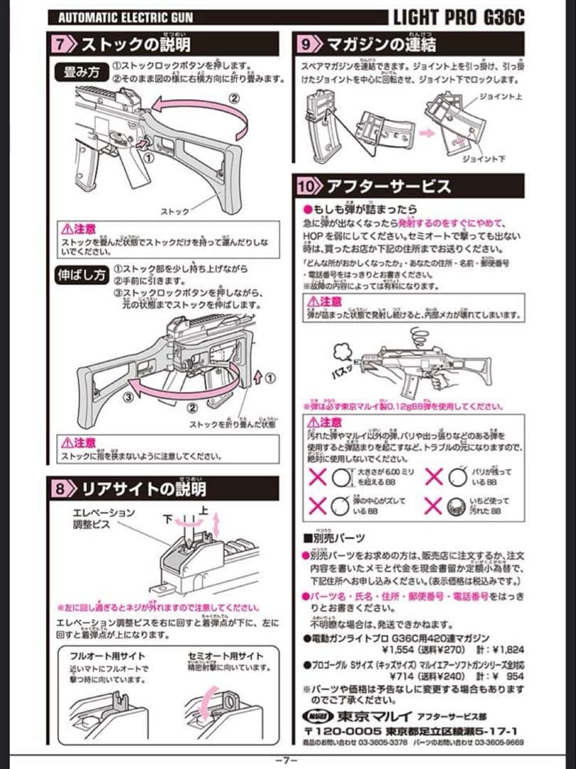 美品　東京マルイ G36C 電動ガン　ライトプロ 10歳以上　実物スケール