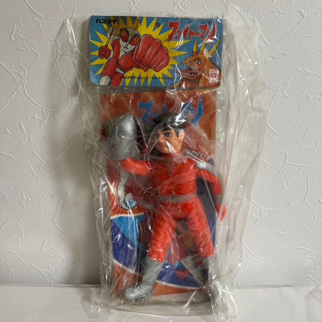 ⚠️デッドストック・当時物・激レア　ファイヤーマン　面取れ　旧バンダイ　ソフビ