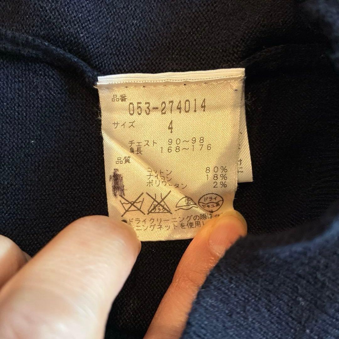 PEARLY GATES タートルネックセーター M ネイビー 4 ゴルフ