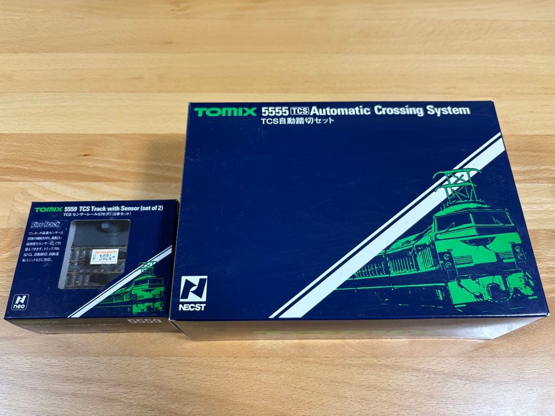 TOMIX 5555 Nゲージ TCS自動踏切セット センサーレール付き 美品